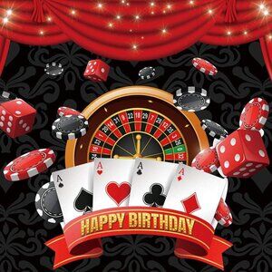 Las Vegas Casino Birthday Party Photography Backdrop